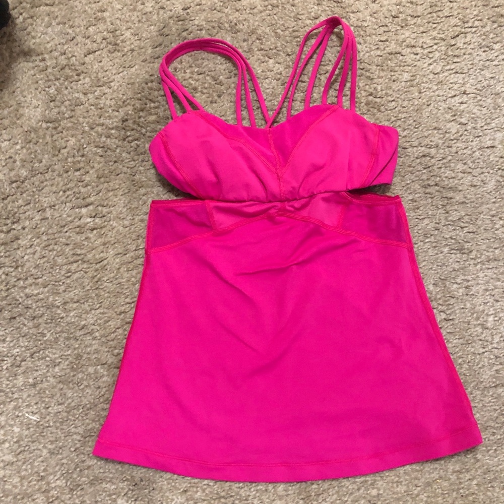 lululemon athletica Hot Pink Strappy Tank top Size 4